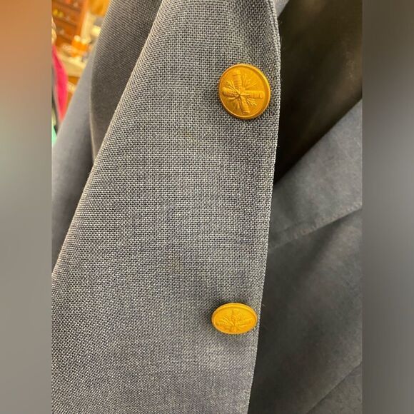 VTG Hunt Valley Mens 46 Long Blue Sports Coat - Picture 3 of 4